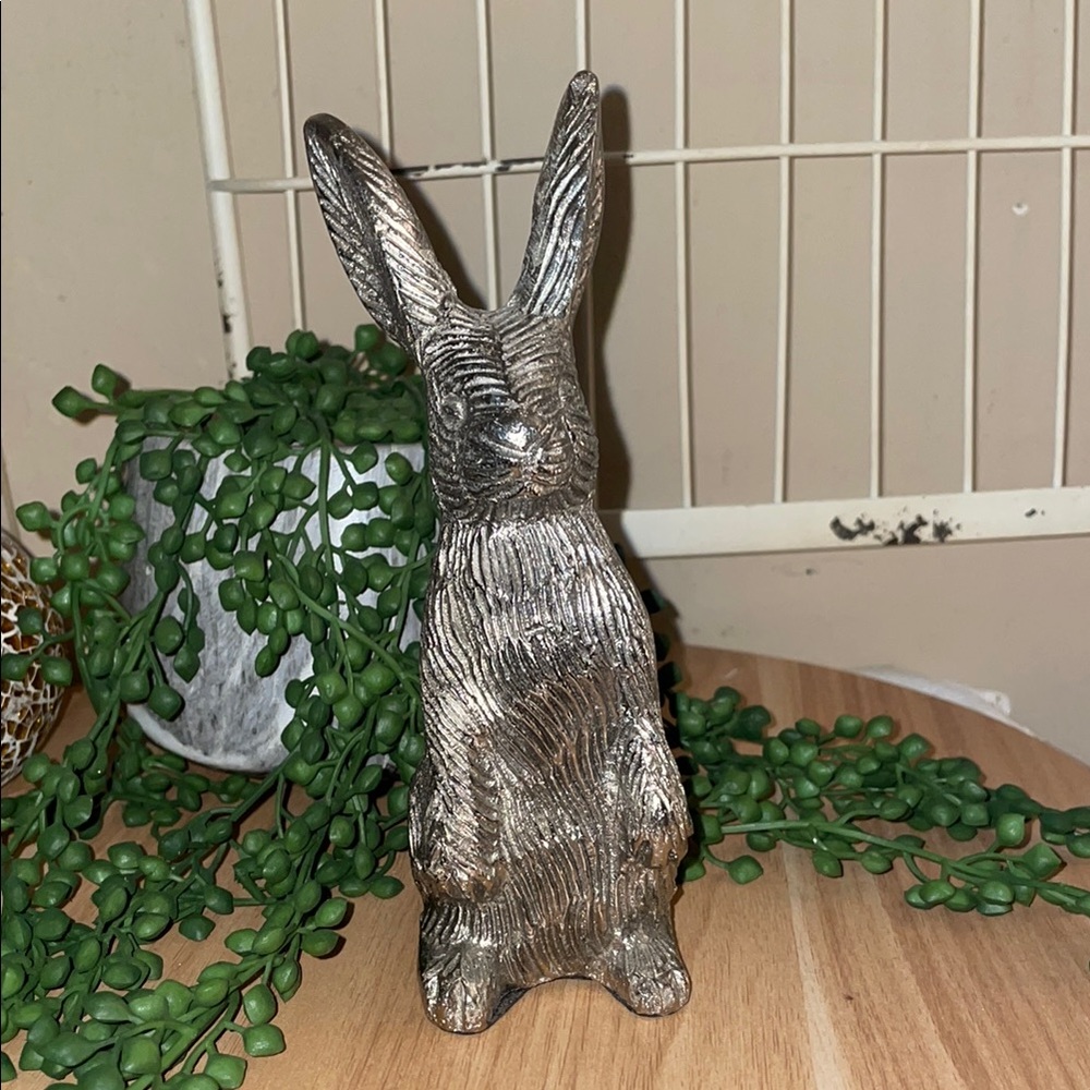 EASTER silver color Rabbit Figurine
